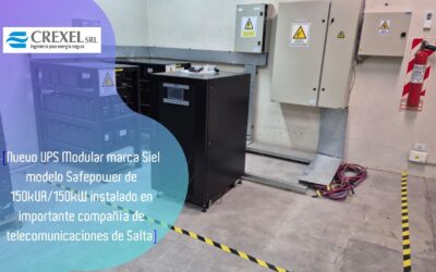 Nuevo UPS Modular marca Siel modelo Safepower de 150kVA/150kW instalado en importante compañía de telecomunicaciones de Salta